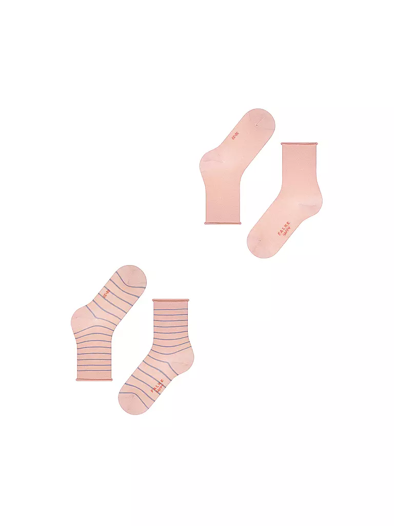 FALKE | Happy Stripe 2er Pkg Blossom | rosa