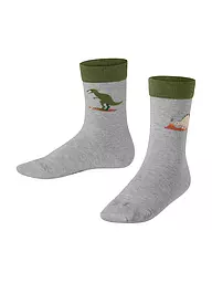 FALKE | Jungen Socken DINOSAURS light jeans  | grau
