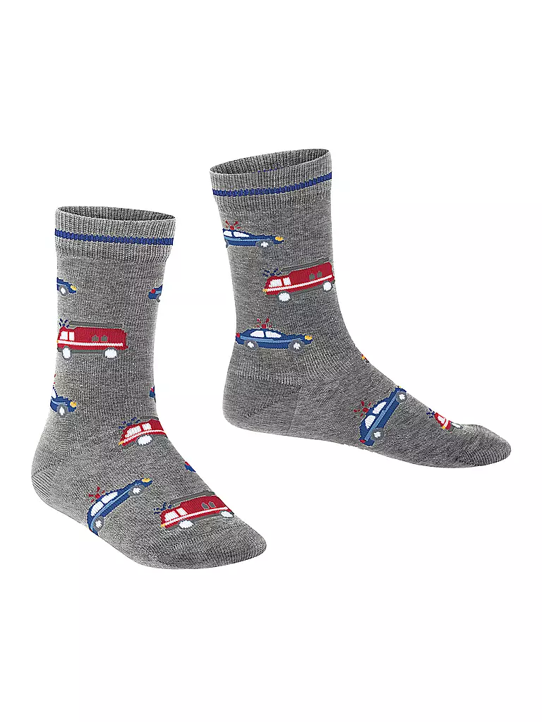 FALKE | Jungen Socken light grey | dunkelblau