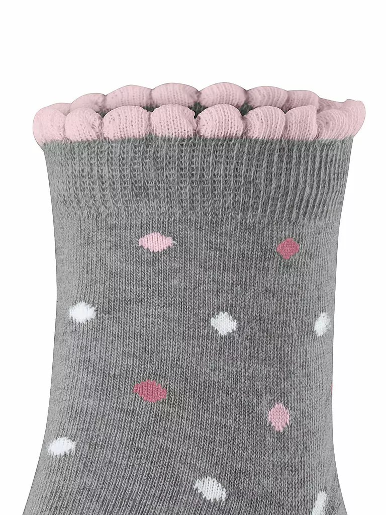 FALKE | Kinder Mädchen Socken Multidot light grey | pink