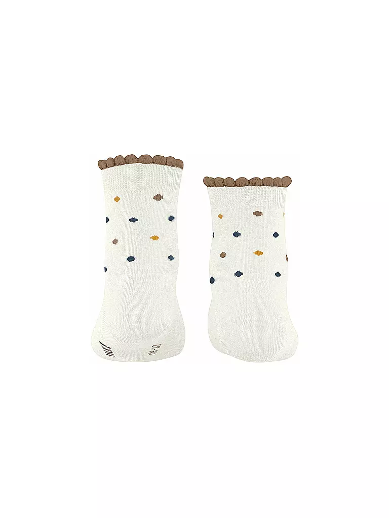 FALKE | Kinder Mädchen Socken Multidot off white | weiss
