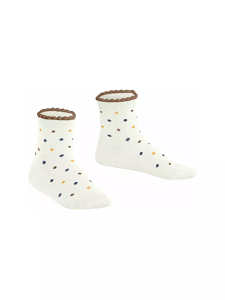 FALKE | Kinder Mädchen Socken Multidot off white | weiss