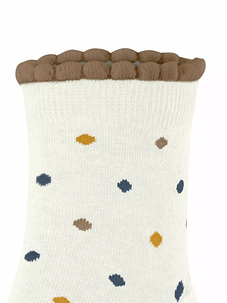 FALKE | Kinder Mädchen Socken Multidot off white | weiss