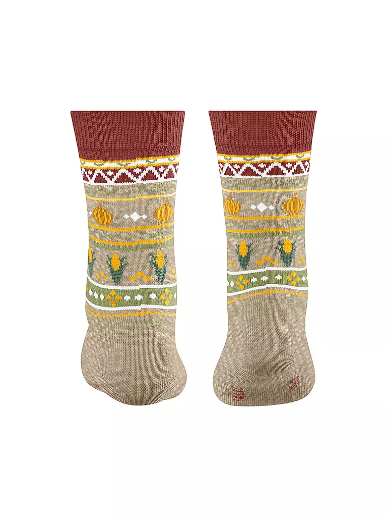 FALKE | Kinder Socken PUMPKIN FAIR ISLE sand melange | beige