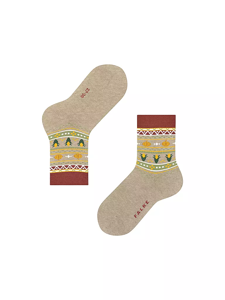 FALKE | Kinder Socken PUMPKIN FAIR ISLE sand melange | beige