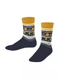 FALKE | Kinder Socken PUMPKIN FAIR ISLE space blue | dunkelblau