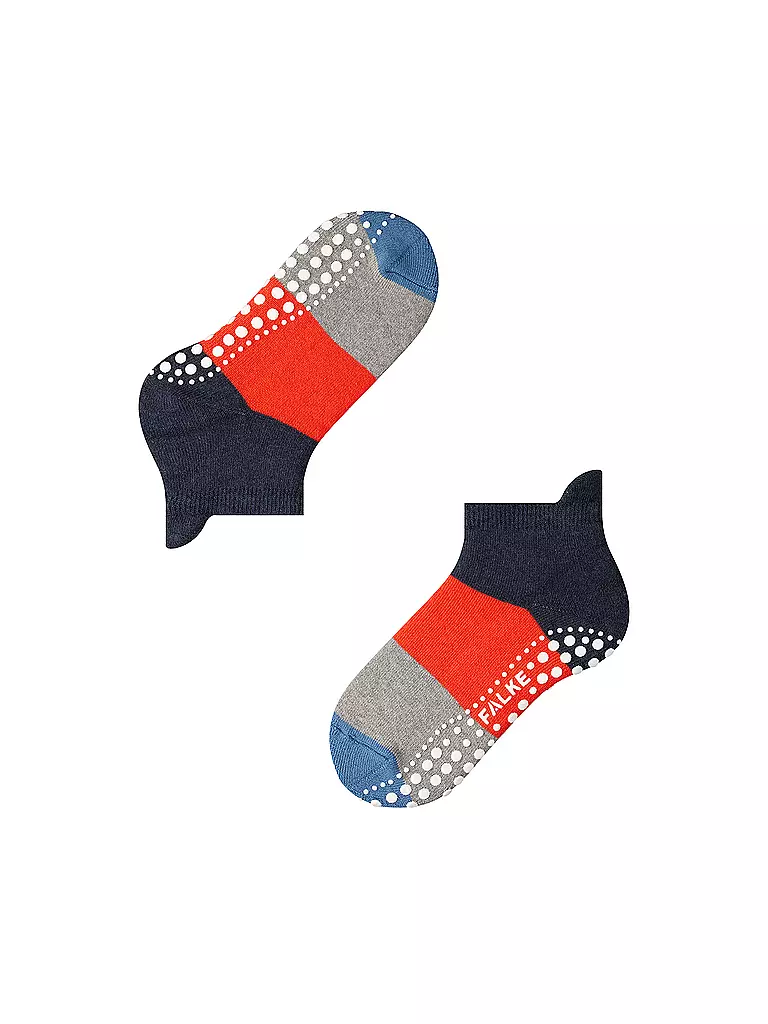FALKE | Knaben ABS-Socken "Quarter Ringel" navyblue m | grau