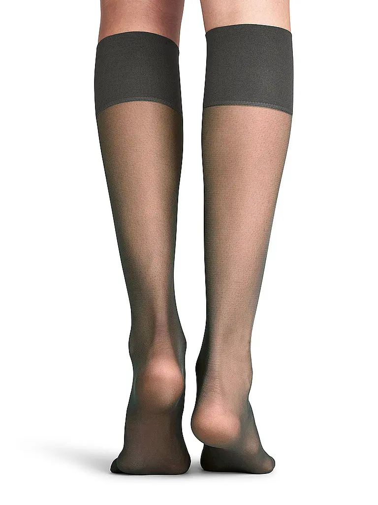 FALKE | Kniestrümpfe PURE MATT 20 Den iron | grau