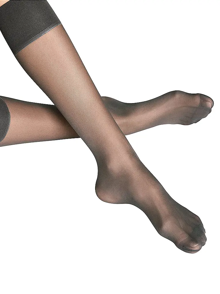 FALKE | Kniestrümpfe PURE MATT 20 Den iron | grau