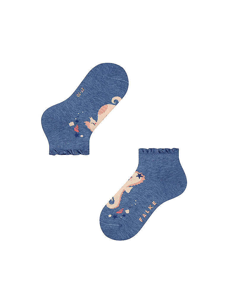 FALKE | Mädchen Sneakersocken Seahorse Denim Melange | blau