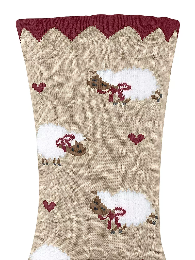 FALKE | Mädchen Socken CUTE SHEEP sand melange | beige