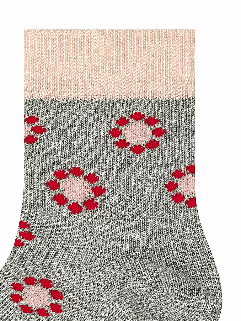 FALKE | Mädchen Socken Daisy Flower storm grey | grau