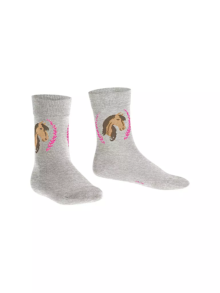 FALKE | Mädchen Socken light grey | dunkelblau