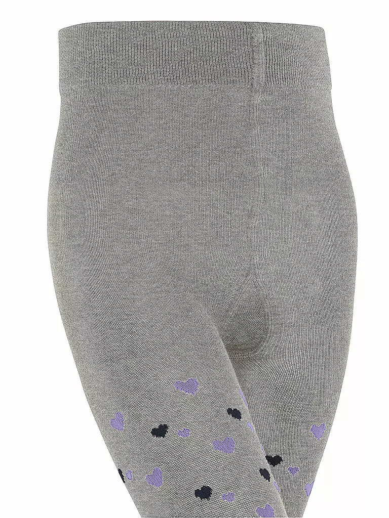 FALKE | Mädchen Strumpfhose CUTE HEARTS lt heather | hellgrau
