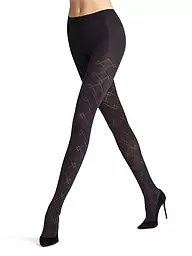 FALKE | Modestrumpfhose CHECK MATE marine | schwarz