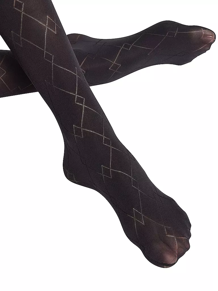 FALKE | Modestrumpfhose CHECK MATE black | schwarz