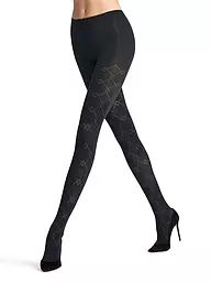 FALKE | Modestrumpfhose CHECK MATE marine | dunkelblau