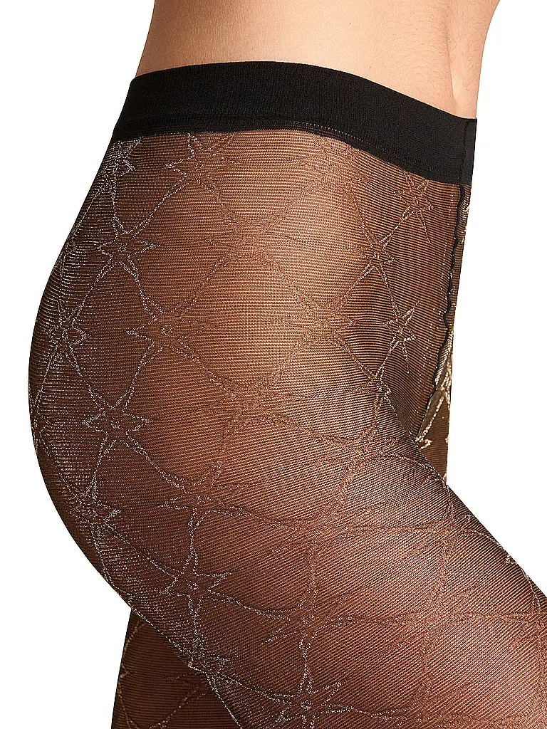 FALKE | Modestrumpfhose GALAXY 20 DEN black / gold | 