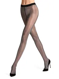FALKE | Modestrumpfhose GLITTER black / gold | schwarz