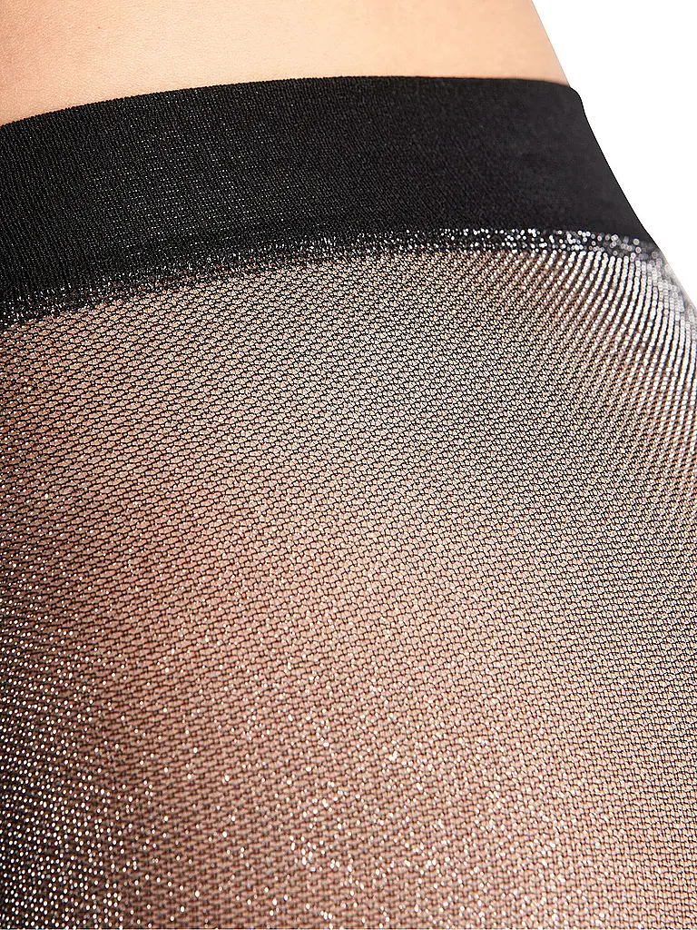 FALKE | Modestrumpfhose GLITTER black / silver | 