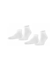 FALKE | Sneakersocken 2-er Pkg "Happy" (dark navy) | weiss