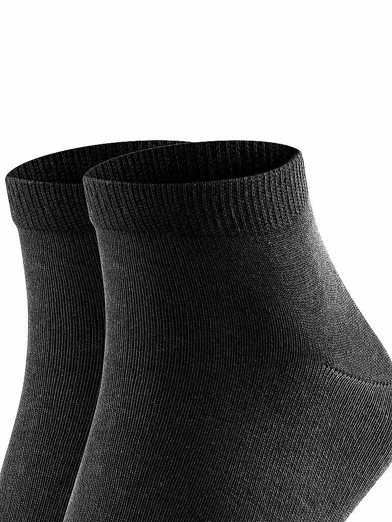 FALKE | Sneakersocken 2-er Pkg "Happy" (black) | schwarz