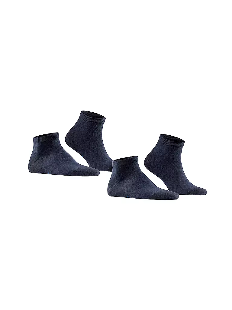 FALKE | Sneakersocken 2-er Pkg "Happy" (dark navy) | blau