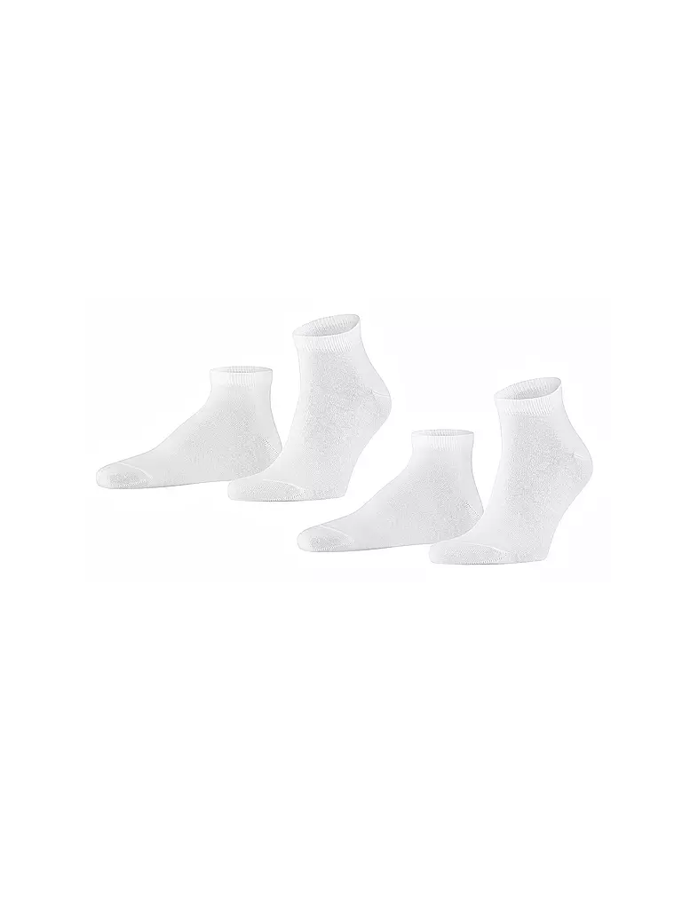 FALKE | Sneakersocken 2-er Pkg "Happy" (white) | weiss