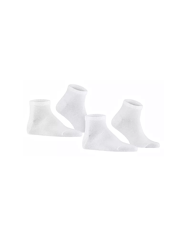 FALKE | Sneakersocken 2-er Pkg "Happy" (white) | weiss