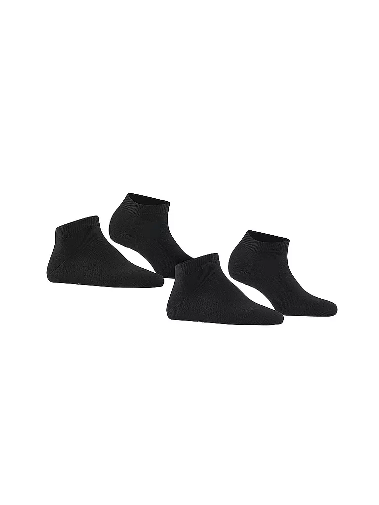 FALKE | Sneakersocken Happy 2er Pkg black | grau