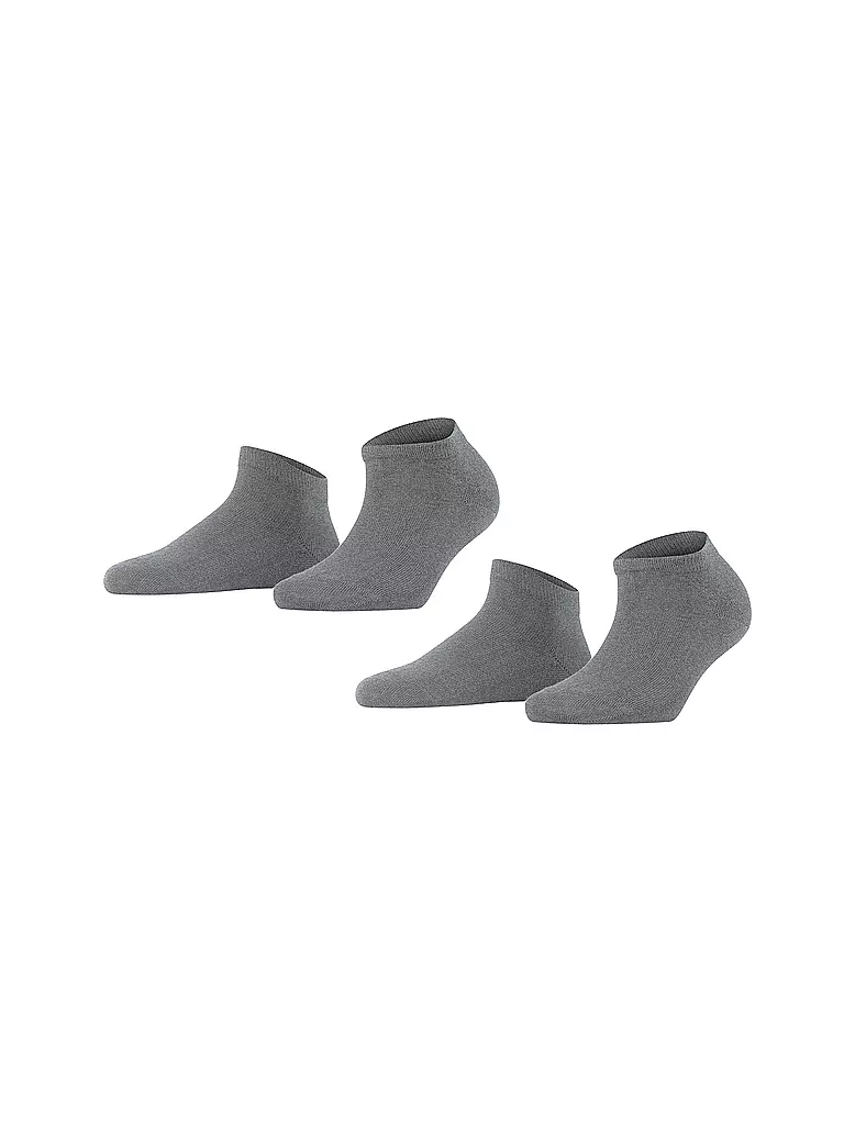 FALKE | Sneakersocken Happy 2er Pkg Light Grey | grau