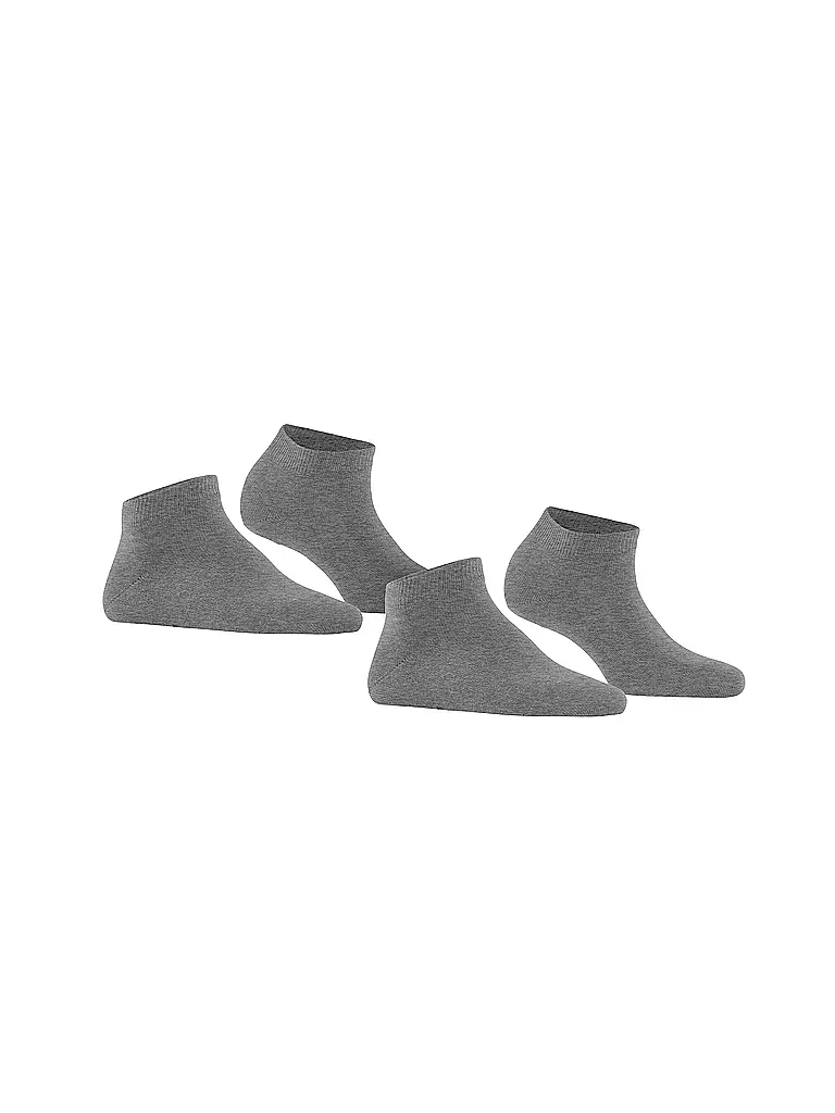 FALKE | Sneakersocken Happy 2er Pkg Light Grey | grau