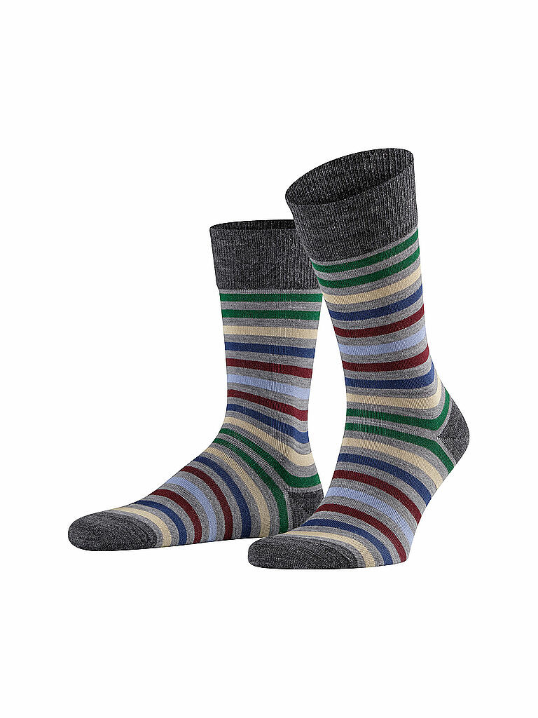 FALKE | Socken "Tinted Stripe" m grey mel | grau