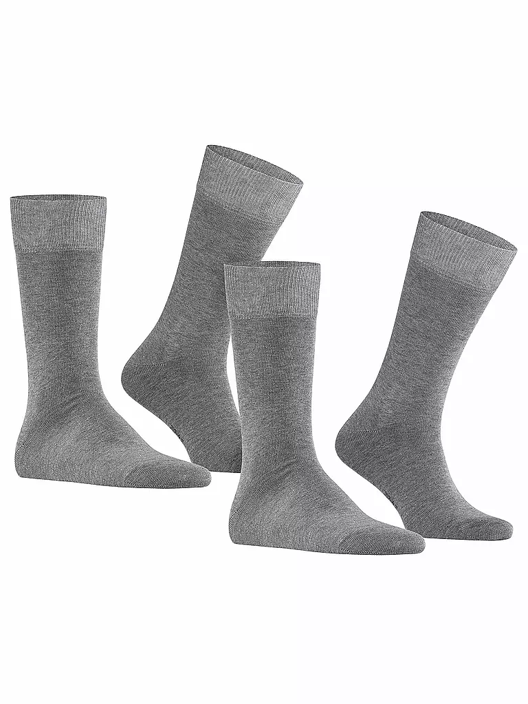 FALKE | Socken 2-er Pkg "Happy" (light greymel.) | grau