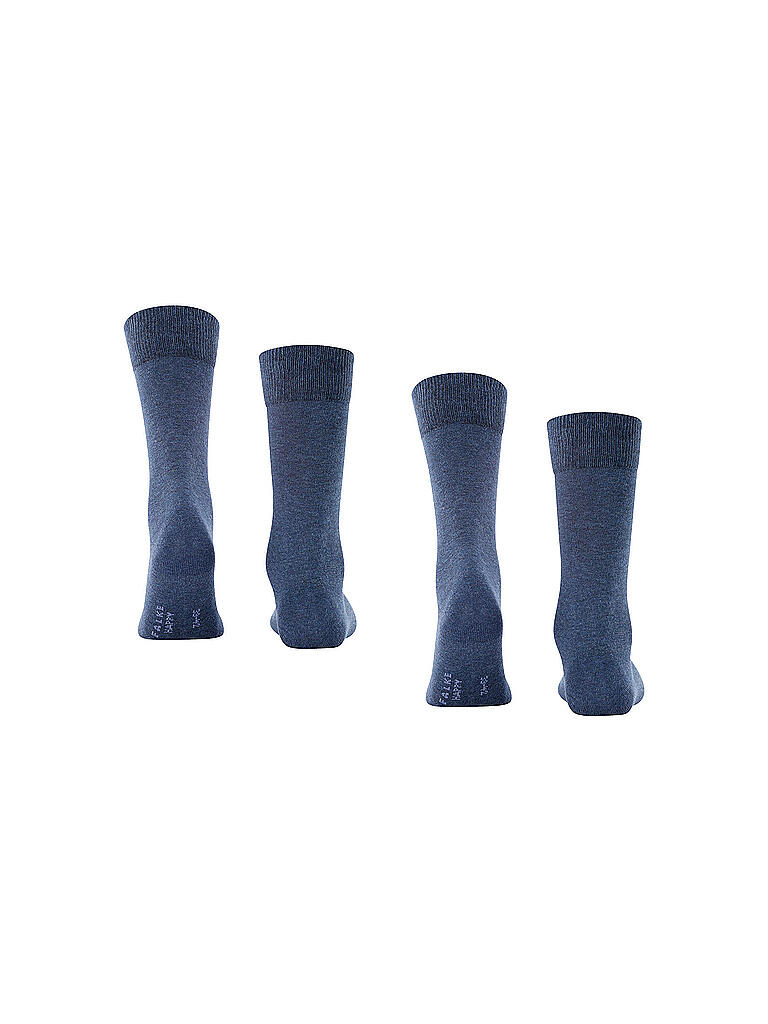 FALKE | Socken 2-er Pkg "Happy" (navy mel.) | blau