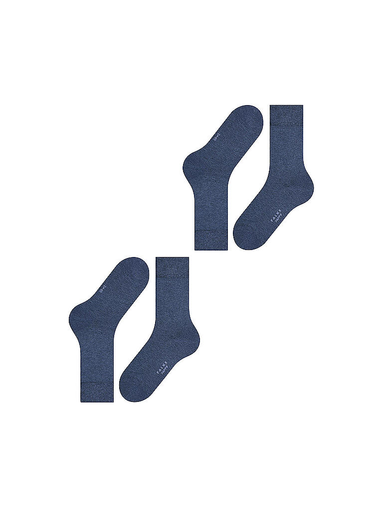 FALKE | Socken 2-er Pkg "Happy" (navy mel.) | blau