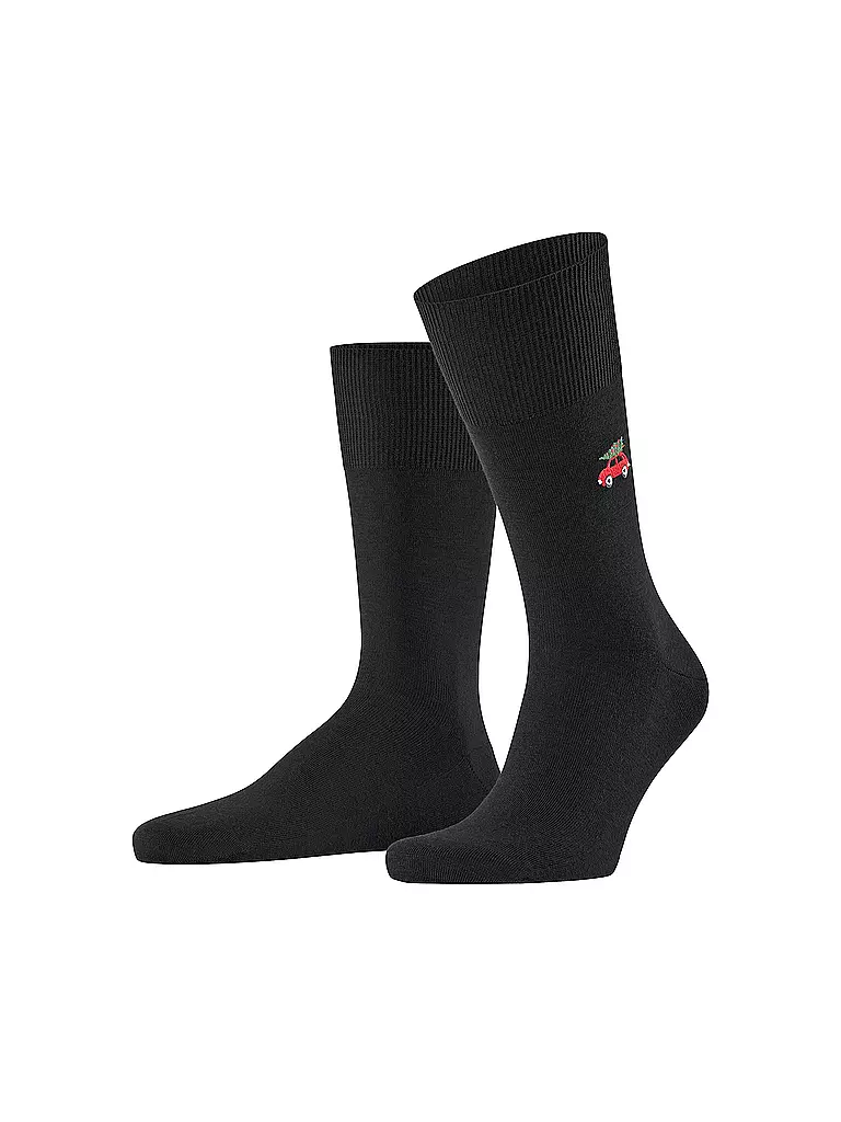 FALKE | Socken AIRPORT X-MAS CAR black | Schwarz