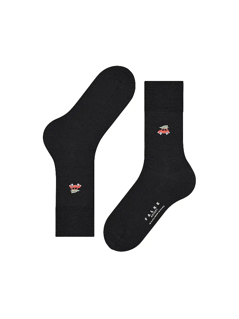 FALKE | Socken AIRPORT X-MAS CAR black | Schwarz