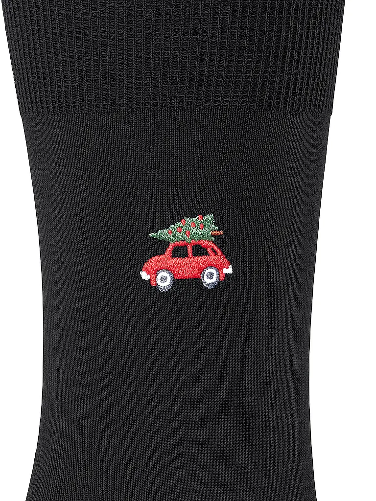 FALKE | Socken AIRPORT X-MAS CAR black | Schwarz