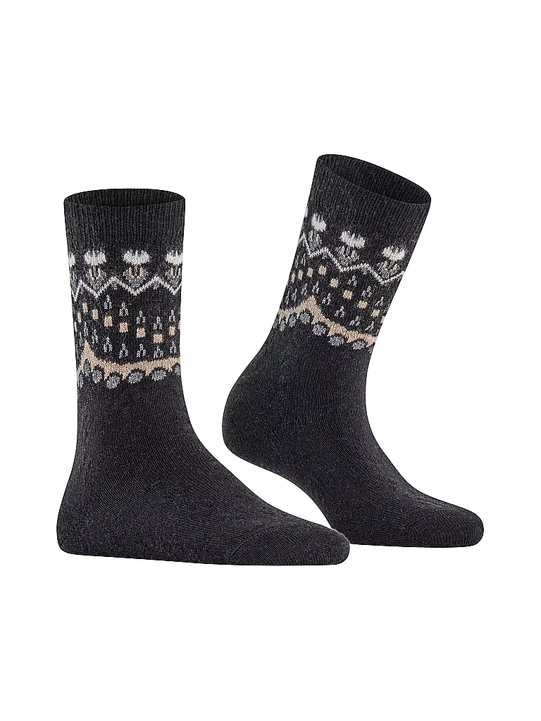 FALKE | Socken black | dunkelrot