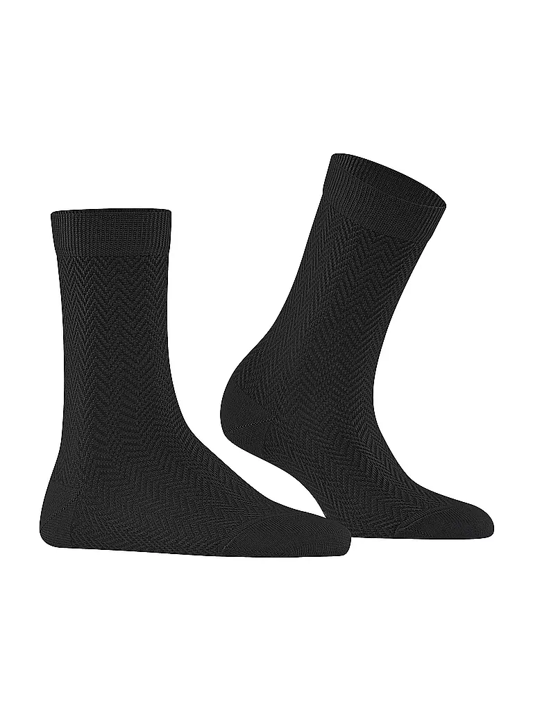 FALKE | Socken FABLE ESTATE black | dunkelrot