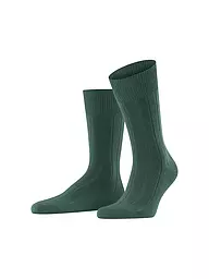FALKE | Socken LHASA RIB light grey melange | dunkelgrün