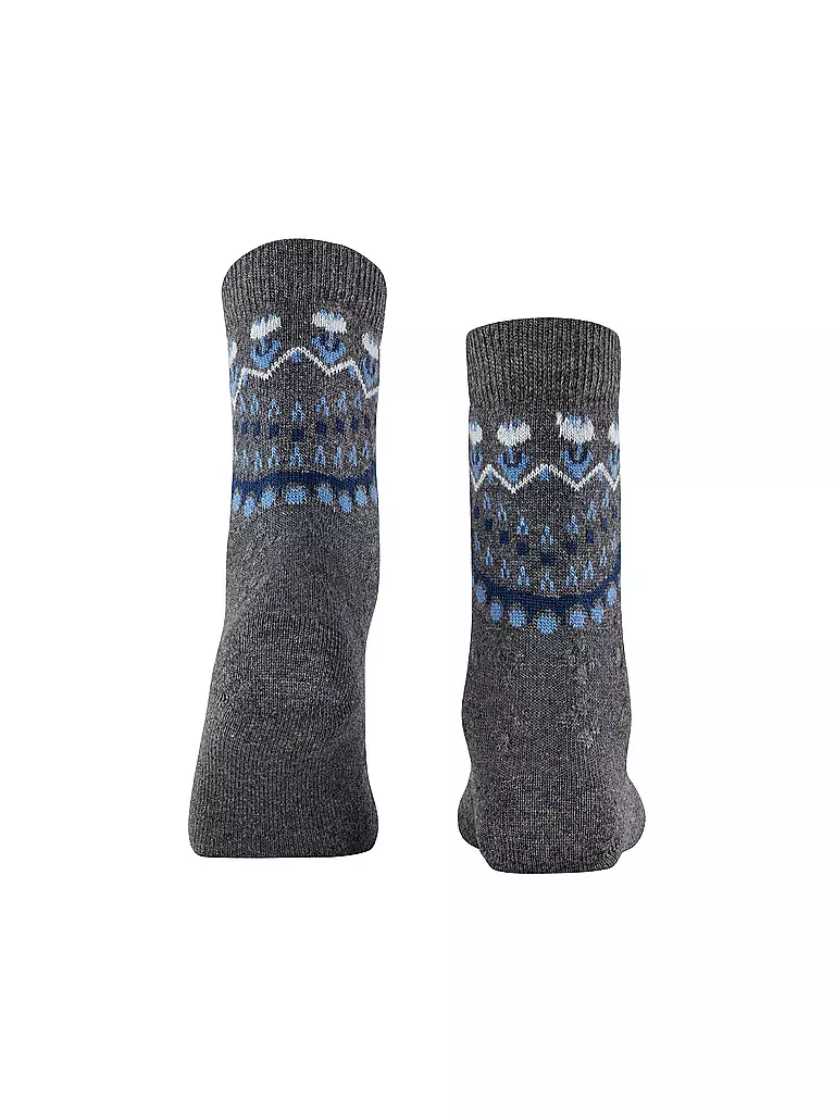 FALKE | Socken light greymelange | dunkelrot