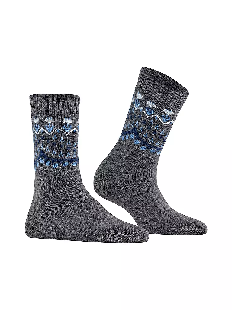 FALKE | Socken light greymelange | dunkelrot