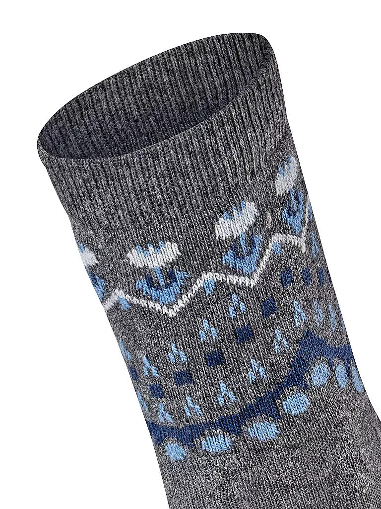 FALKE | Socken light greymelange | dunkelrot