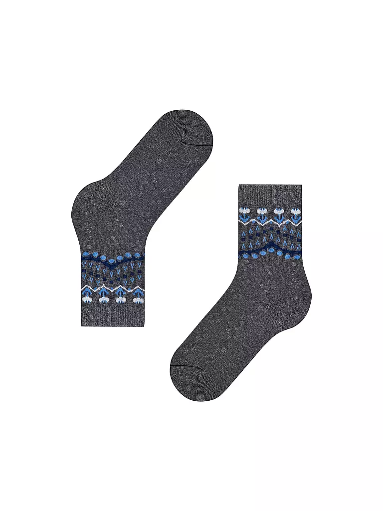 FALKE | Socken light greymelange | dunkelrot