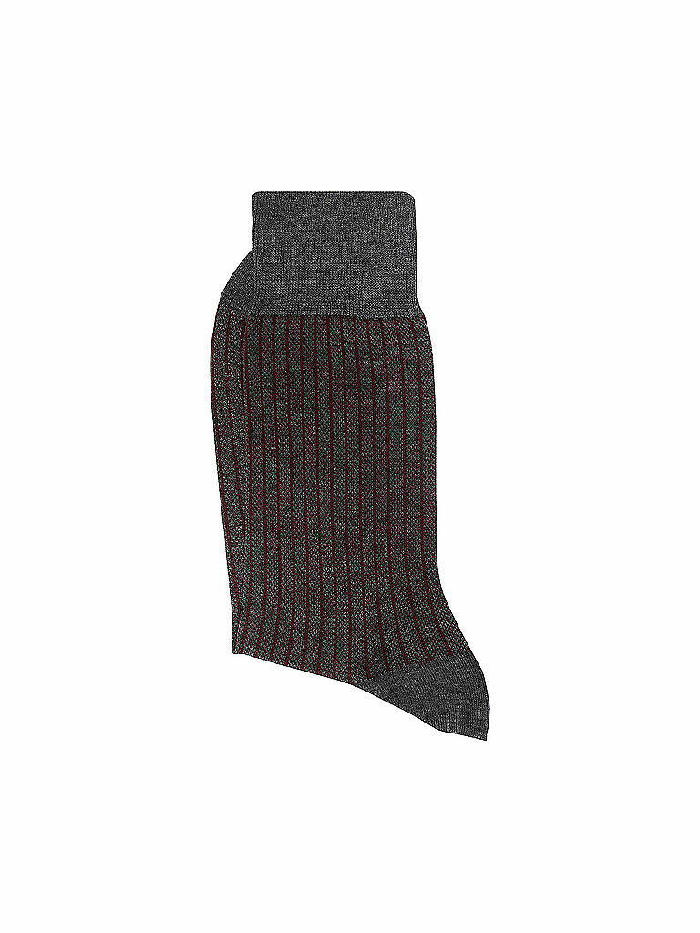 FALKE | Socken Oxford Stripe Anthracite | grau