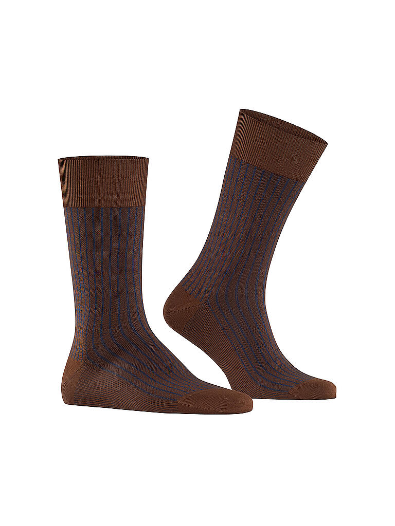 FALKE | Socken Oxford Stripe Chestnut | braun