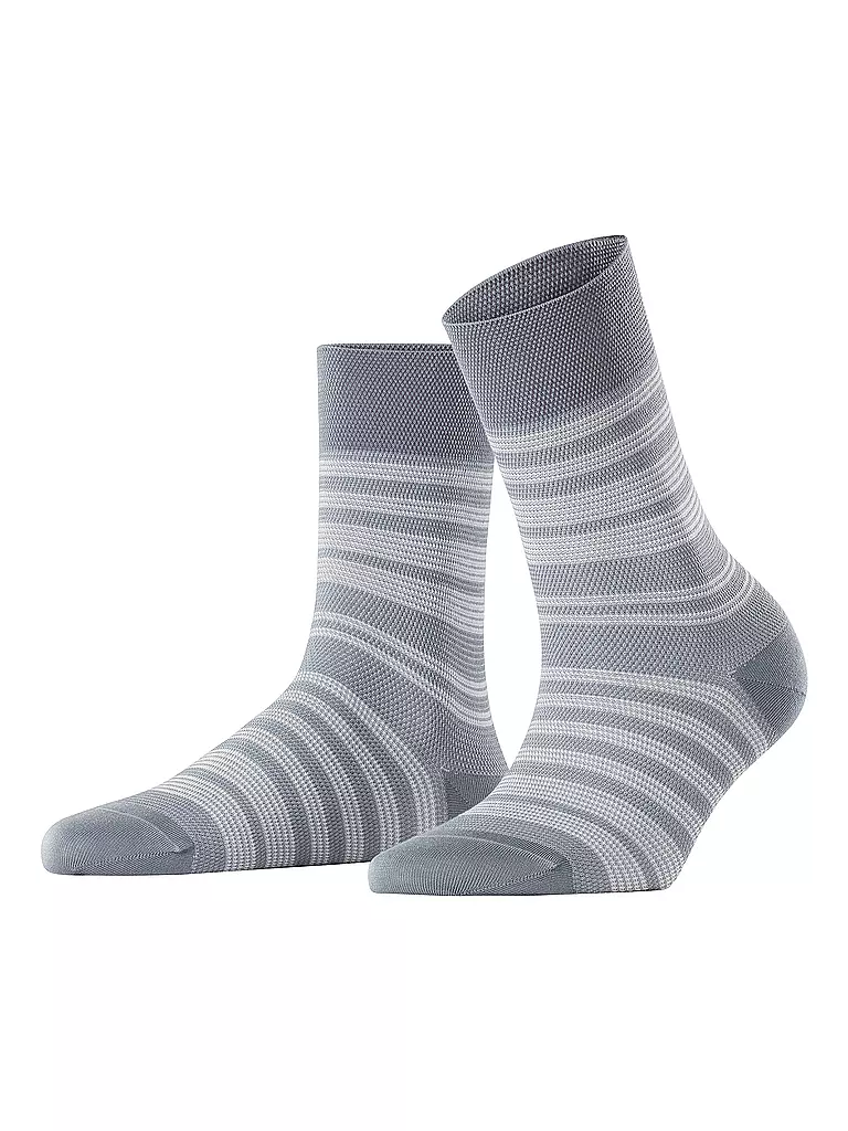 FALKE | Socken SENSITIVE SUNSET STRIPE blue smog | grau