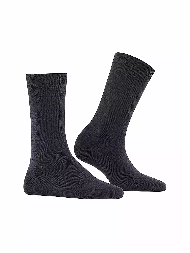 FALKE | Socken Soft Merino marine | hellgrau